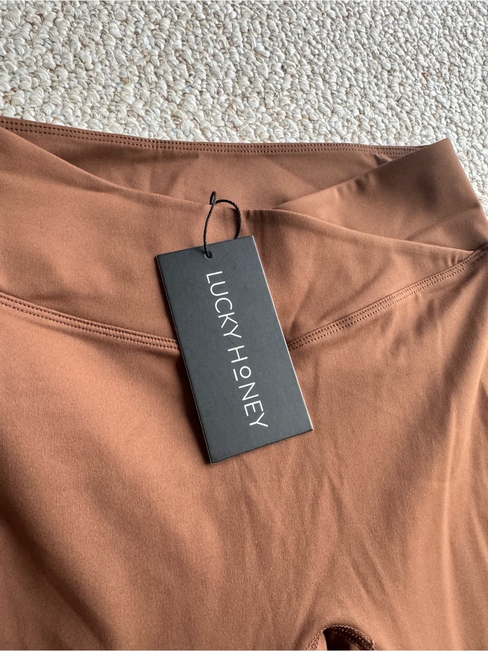Brown High-Waist Flared Leggings - Picture 2 of 3